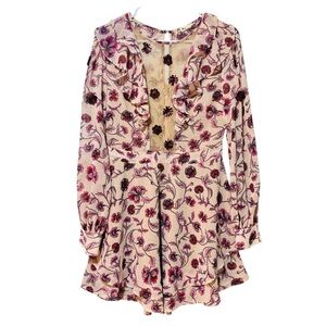 For Love And Lemons Agnes Mini Dress Soft Rose Sz Medium